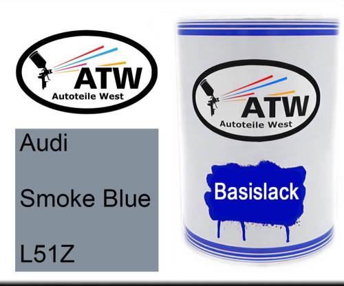 Audi, Smoke Blue, L51Z: 500ml Lackdose, von ATW Autoteile West.